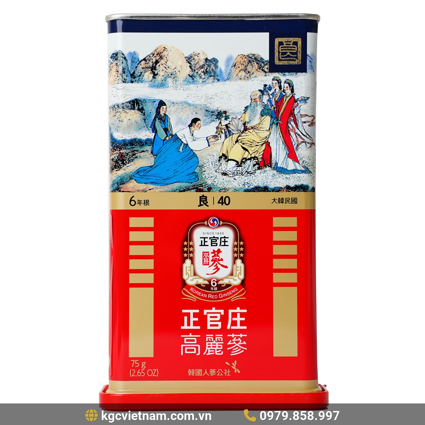 Hồng sâm củ khô KGC Jung Kwan Jang 75G 40PCS (6 củ)