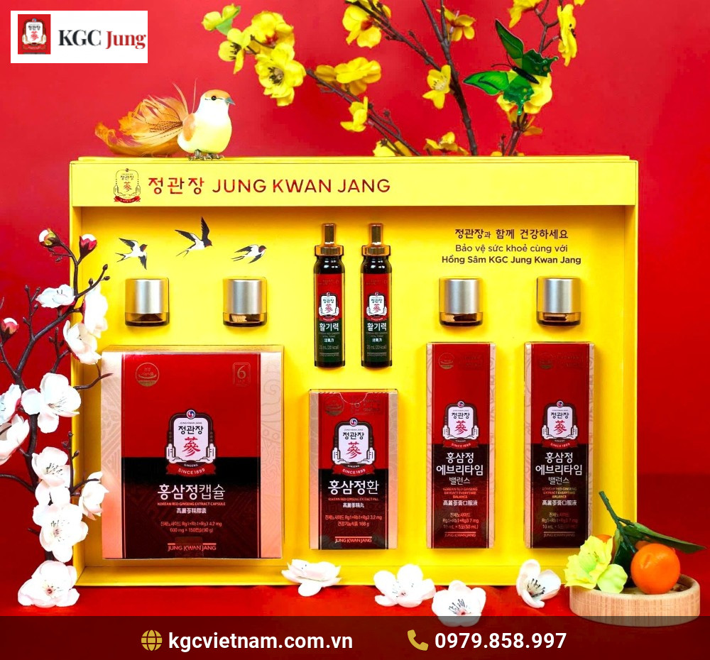 Hộp Quà Tặng Hồng Sâm Phúc Lộc Trường Xuân KGC Jung Kwan Jang