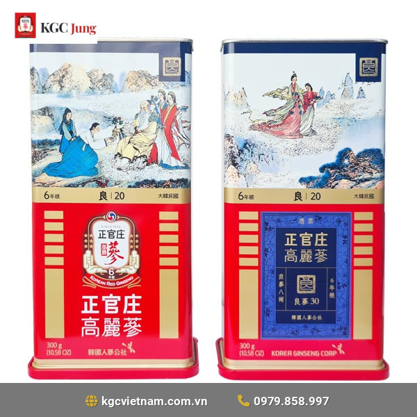 Hồng sâm củ khô KGC Jung Kwan Jang 300G Số 20 [14 củ]