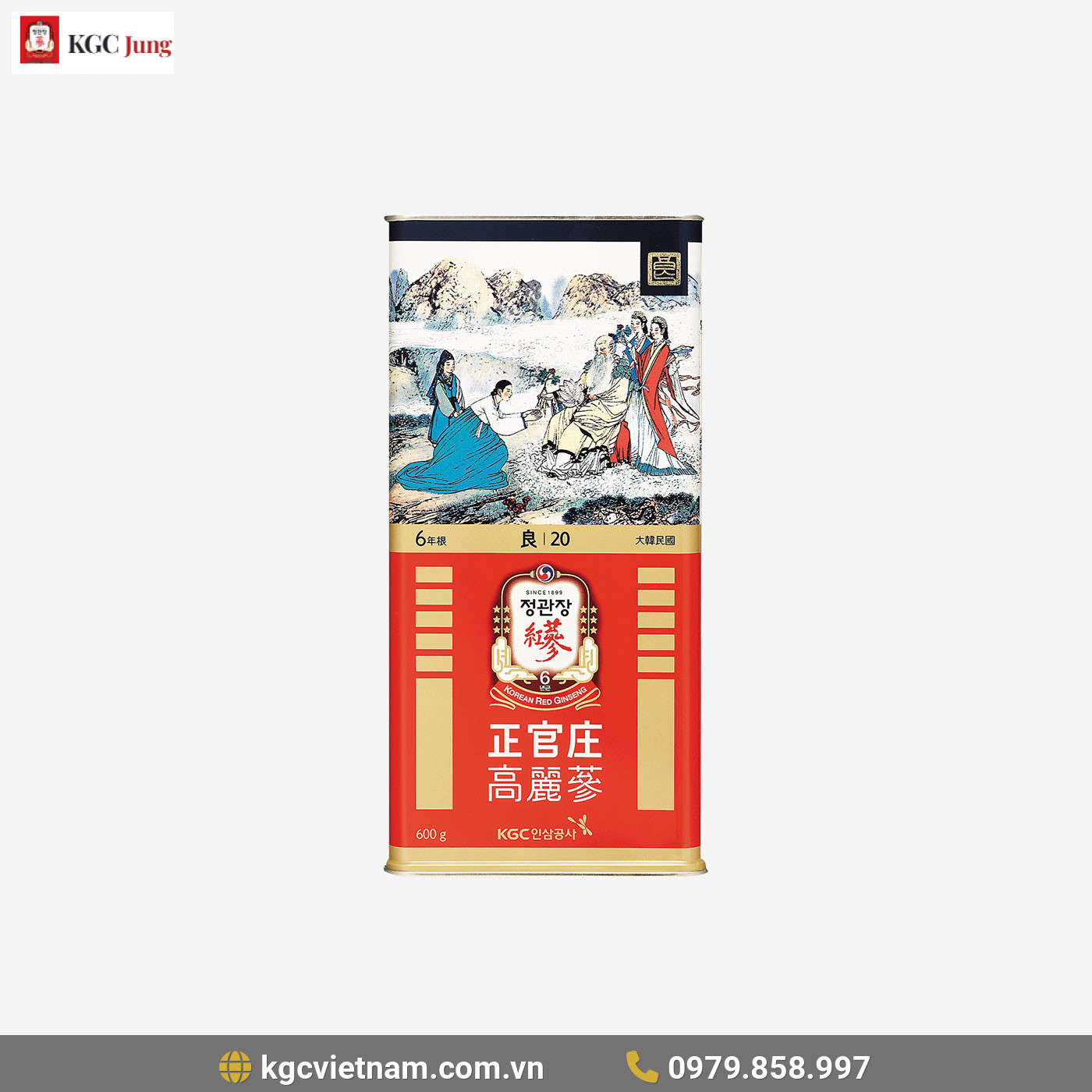 Hồng sâm củ khô KGC Jung Kwan Jang 600G Số 20 [28 củ]