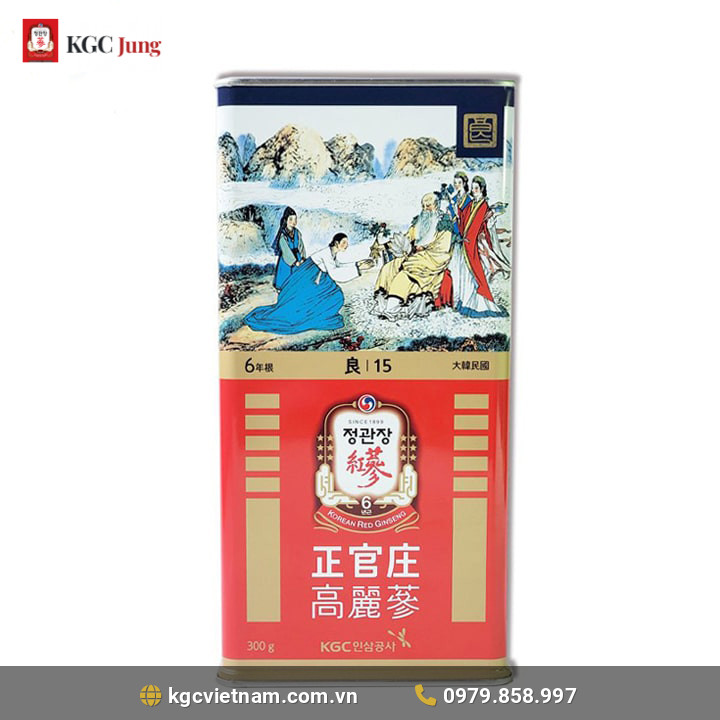 Hồng sâm củ khô KGC Jung Kwan Jang 300G 15PCS (10 củ)